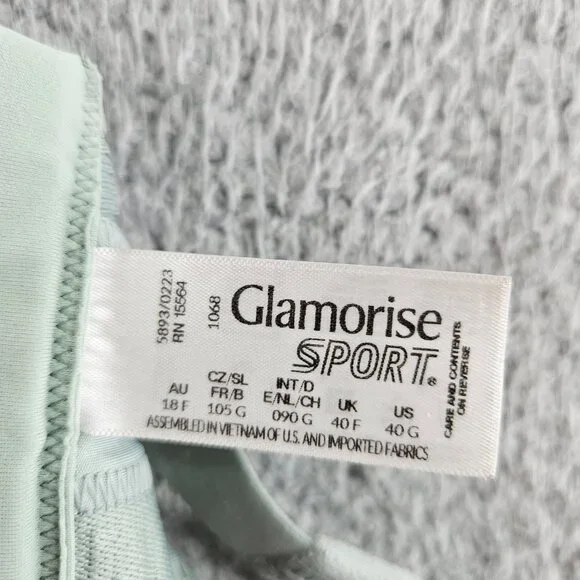 Glamorise‎ Sport Bra Womens 40G High Impact Full Coverage Wireless Mesh Support - Picture 6 of 11